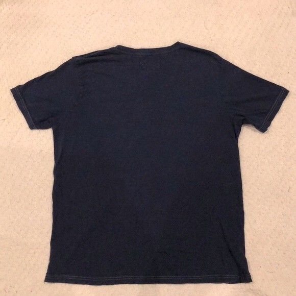 Free Planet Basic V-Neck Navy Blue Short Sleeve Tee Size Large - Picture 6 of 7
